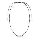 Black Pearl Silk Necklace
