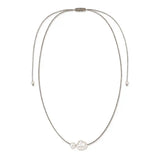 Grey Pearl Silk Necklace