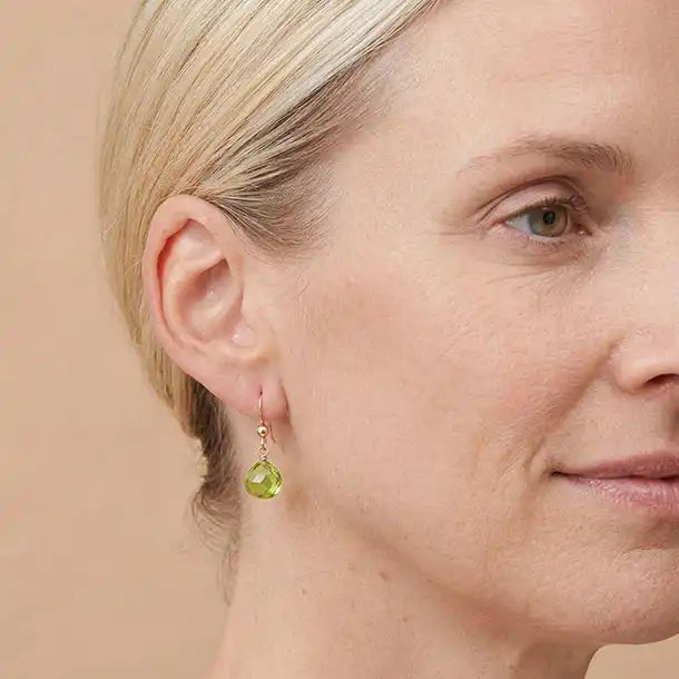 Gold-fill Peridot earrings. variant--Gold-fill, variant--Sterling-silver, variant--14K-yellow-gold, variant--14K-white-gold variant--Peridot