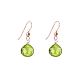 Rose Gold-fill Peridot earrings, Rose Gold-fill Peridot gemstone earrings, Rose Gold-fill Peridot birthstone earrings variant--Rose-Gold-fill