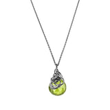 Trista' - Peridot Necklace - erin gallagher variant--Oxidized-sterling-silver