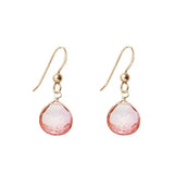Heirloom-inspired pink topaz earrings in 14K yellow gold variant--14K-yellow-gold variant--Pink-Topaz