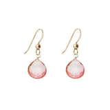 Heirloom-inspired pink topaz earrings in 14K yellow gold variant--14K-yellow-gold variant--Pink-Topaz