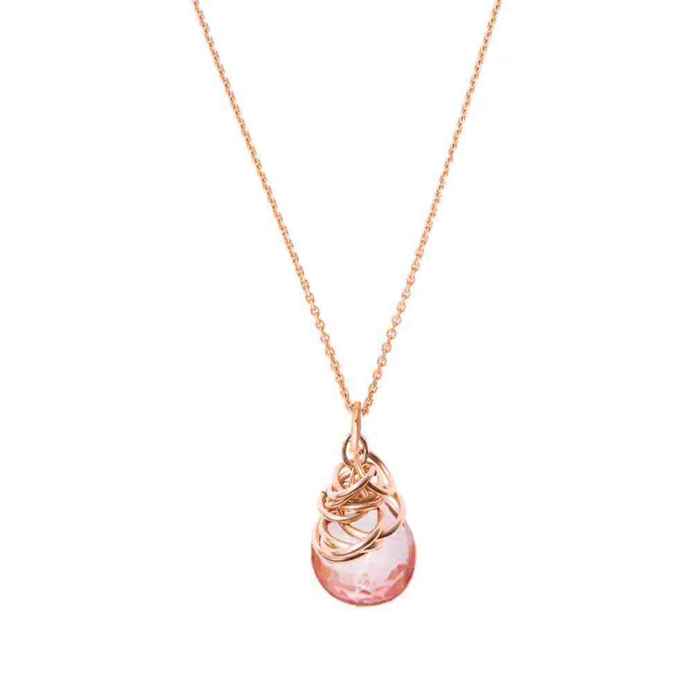 'Trista' - Pink Topaz Necklace - erin gallagher Gold-fill variant--Rose-Gold-fill