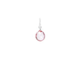 Hand-cut pink topaz briolette pendant, 12mm in size and finished in lustrous sterling silver. variant--Citrine variant--Sterling-silver variant--Small