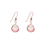 Rose Gold-fill Pink Topaz earrings, Rose Gold-fill Pink Topaz gemstone earrings, Rose Gold-fill Pink Topaz birthstone earrings variant--Rose-Gold-fill