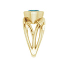 Sustainable London Blue Topaz cocktail ring USA crafted