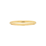 Ribbed Band Ring in 14K yellow gold, 2mm slim profile with polished ribbed texture. variant--6 variant--7 variant--8