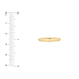 Gold Ribbed Band shown with ruler for scale variant--6 variant--7 variant--8