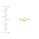 Gold Ribbed Band shown with ruler for scale