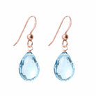 Rose Gold-fill Aquamarine earrings, Rose Gold-fill Aquamarine gemstone earrings, Rose Gold-fill Aquamarine birthstone earrings