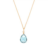 Aquamarine drop necklace in gold-fill, in gold-fill Gold-fill variant--Rose-Gold-fill