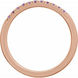 French-set amethyst gemstone band in rose gold variant--14K-rose-gold
