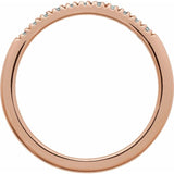 Delicate aquamarine stacking ring in rose gold detailed view variant--14K-rose-gold