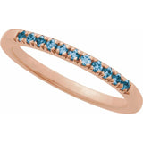 Swiss topaz stacking band in warm 14K rose gold setting variant--14K-rose-gold