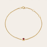 July birthstone ruby bracelet gift-ready yellow gold variant--14K-yellow-gold variant--Ruby