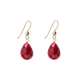 Fine jewelry ruby earrings crafted in solid yellow gold variant--14K-yellow-gold variant--Ruby