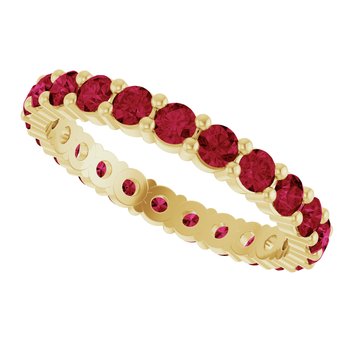 Ruby eternity ring 10K recycled gold