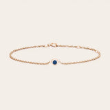 14K rose gold Sapphire bracelet, 14K rose gold Sapphire birthstone bracelet, 14K rose gold Sapphire gemstone bracelet rose gold variant--14K-rose-gold variant--Sapphire