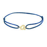 Script Initial 'A' Bracelet on Silk