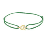 Script Initial 'A' Bracelet on Silk