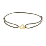 Script Initial 'A' Bracelet on Silk