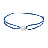 Script Initial 'A' Bracelet on Silk