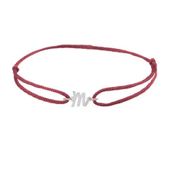 script initial m bracelet