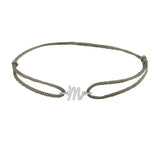 Script Initial 'M' Bracelet on Silk