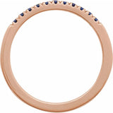 French-set blue sapphires in solid rose gold ring variant--14K-rose-gold