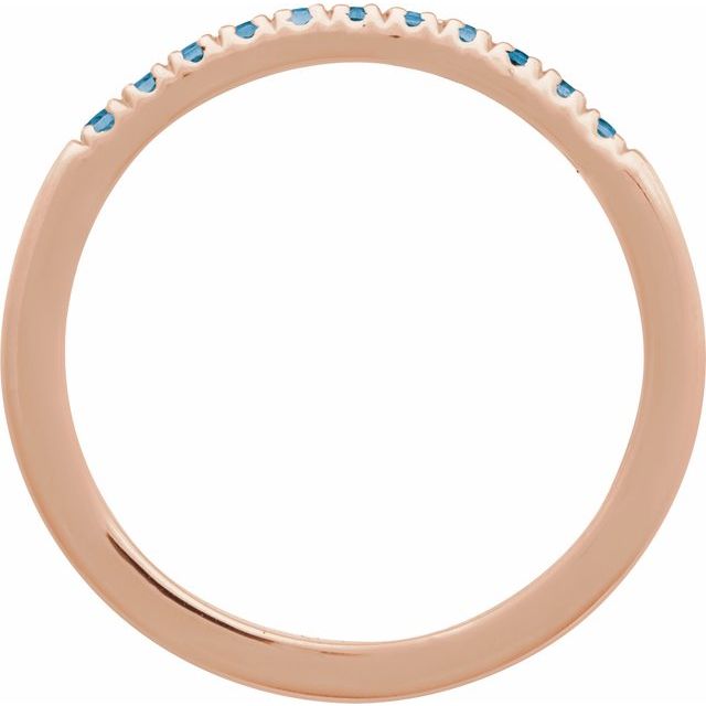 Side view of 14K rose gold Swiss topaz birthstone ring variant--14K-rose-gold