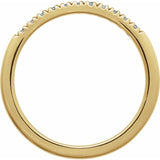 Slim yellow gold aquamarine stacking band side view variant--14K-yellow-gold