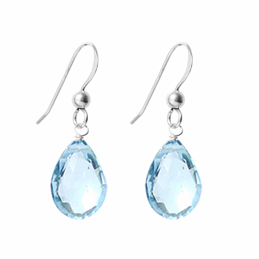Sterling silver Aquamarine earrings, Sterling silver Aquamarine gemstone earrings, Sterling silver Aquamarine birthstone earrings
