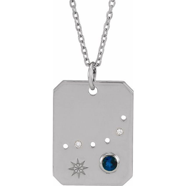 Sterling silver Capricorn [constellation necklace], Capricorn Zodiac Constellation Necklace, Sterling silver Capricorn necklace
