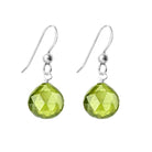 Sterling silver Peridot earrings, Sterling silver Peridot gemstone earrings, Sterling silver Peridot birthstone earrings