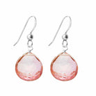 Sterling silver Pink Topaz earrings, Sterling silver Pink Topaz gemstone earrings, Sterling silver Pink Topaz birthstone earrings