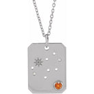 Sterling silver Virgo [constellation necklace], Virgo Zodiac Constellation Necklace, Sterling silver Virgo necklace