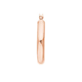 4mm gold tube hoop earrings 25mm in 14K rose gold, straight-on view variant--14K-rose-gold variant--40mm