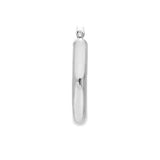 4mm gold tube hoop earrings 25mm in 14K white gold, straight-on view variant--14K-white-gold variant--40mm