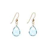 Gold-fill Swiss Blue Topaz birthstone earrings variant--Gold-fill variant--Swiss-Topaz