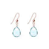 Rose Gold-fill Swiss Blue Topaz earrings, Rose Gold-fill Swiss Blue Topaz gemstone earrings, Rose Gold-fill Swiss Blue Topaz birthstone earrings variant--Rose-Gold-fill