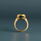 7.25 CT pear-cut London Blue Topaz statement ring