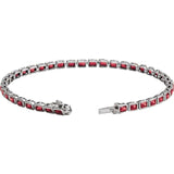 Timeless ruby tennis bracelet stacking piece white gold variant--14K-white-gold