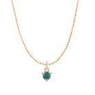 Dainty alexandrite necklace in 14K rose gold