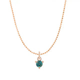 Dainty alexandrite necklace in 14K rose gold