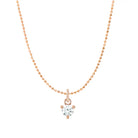 Dainty diamond necklace in 14K rose gold