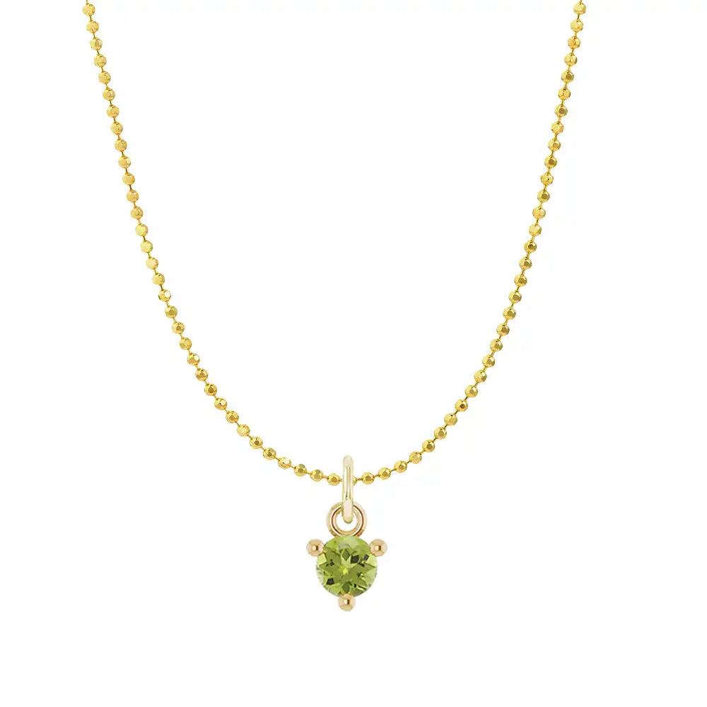 Mini peridot necklace in 14K yellow gold variant--Peridot variant--14K-yellow-gold
