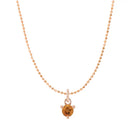 Dainty citrine necklace in 14K rose gold