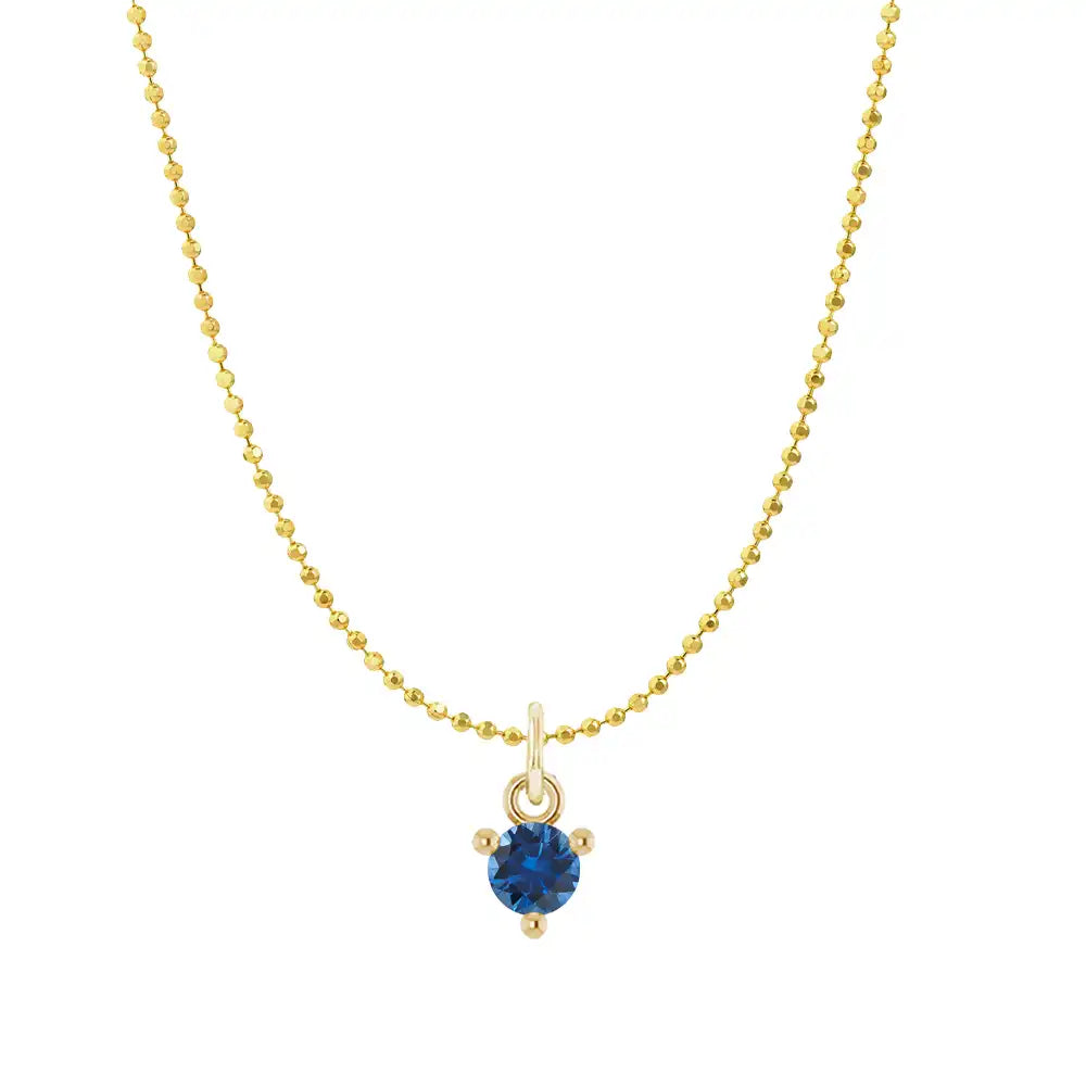 Mini sapphire necklace in 14K yellow gold variant--Sapphire variant--14K-yellow-gold
