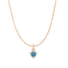 Dainty Zircon necklace in 14K rose gold